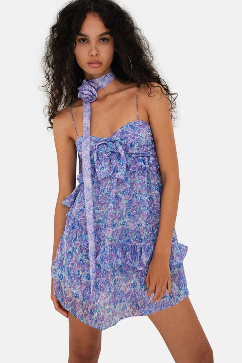 For Love & Lemons - Debbie Mini Dress Purple