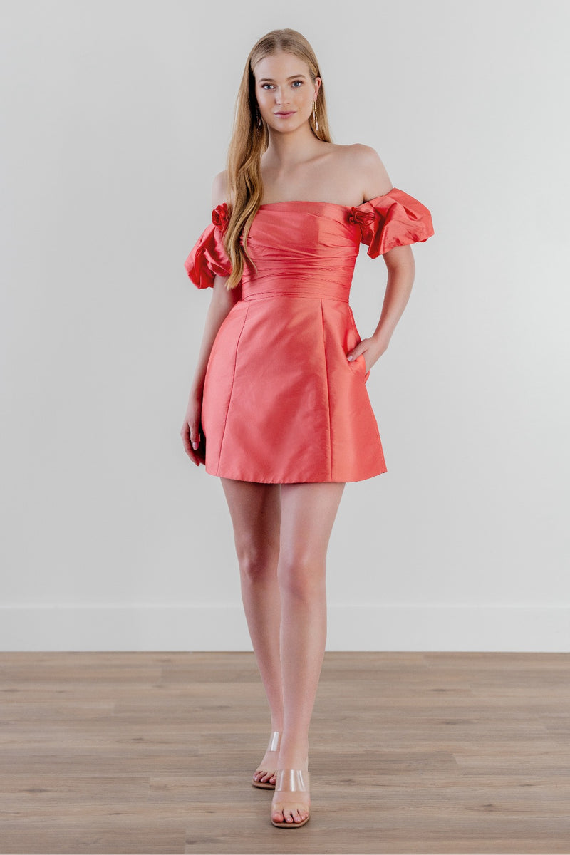 By Watters - Lei Puff Sleeve Mini Dress