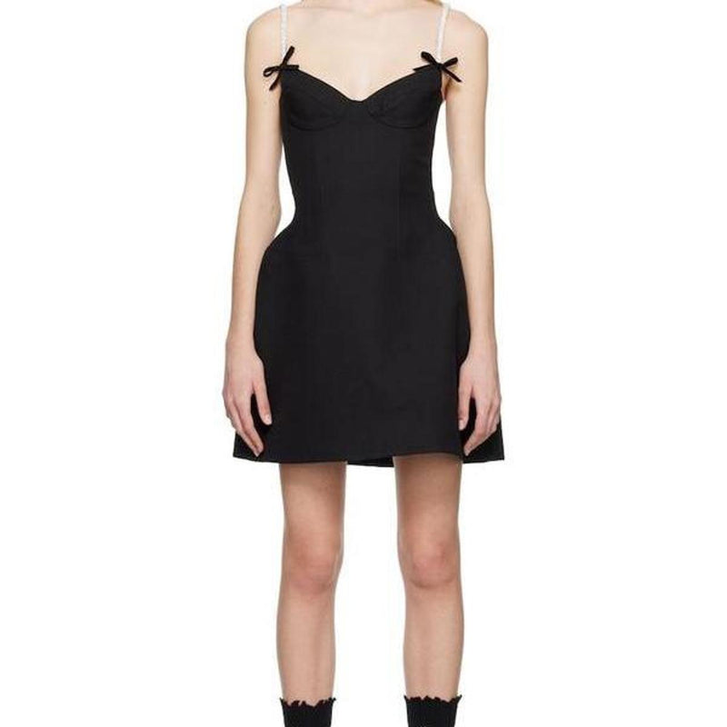 SHUSHU/TONG - Black Paneled Minidress