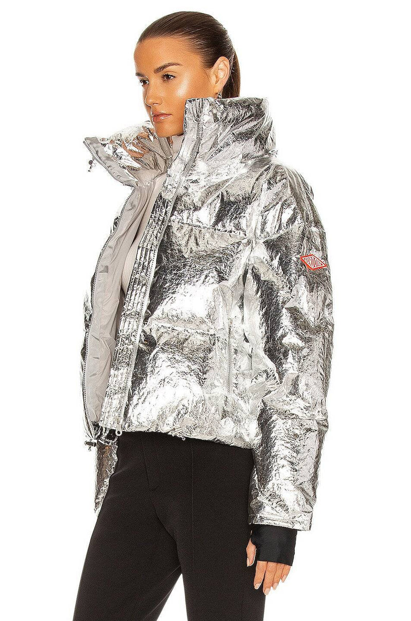 Hooded Puffer Jacket in Grey - Cordova