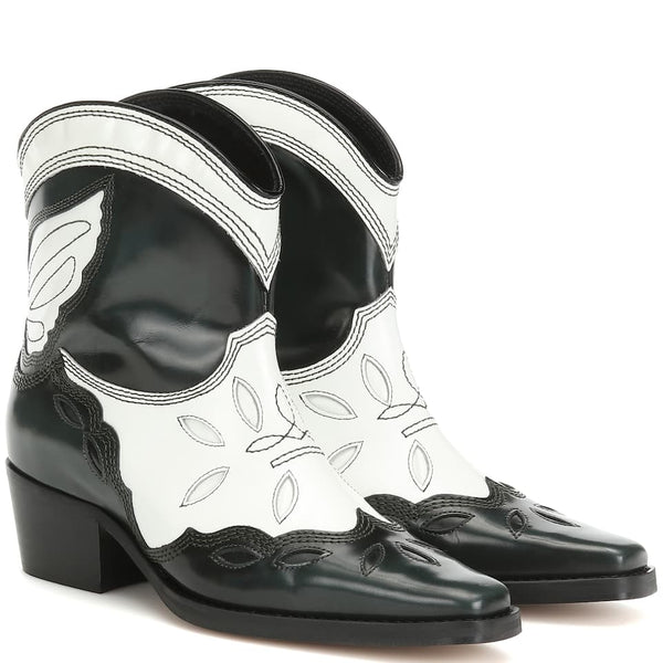 Ganni white hot sale cowboy boots