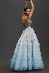 Morphine - Gradient Tiered Ruffle Tulle Skirt