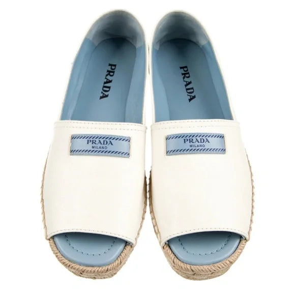 Prada leather clearance espadrilles