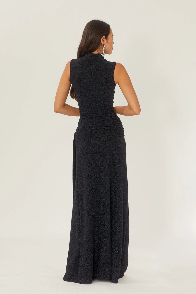 Monica Shimmer Black Dress