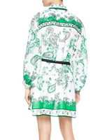 Alice + Olivia - Oralia Printed Belted Dress